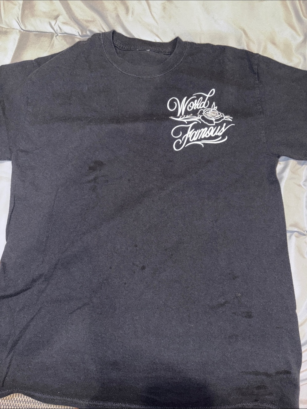World Famous Black Graphic Tee - Script Logo